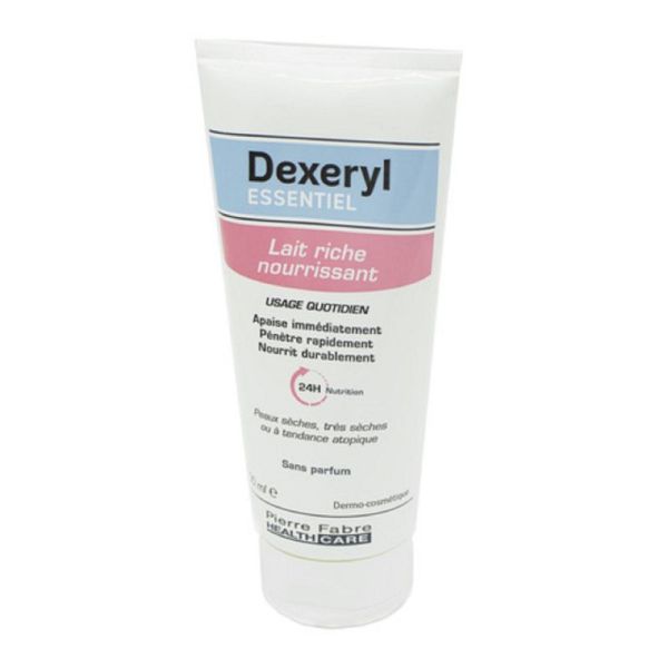 DEXERYL ESSENTIEL Lait Riche Nourrissant 200ml - Peaux Sèches, très Sèches, à Tendance Atopique