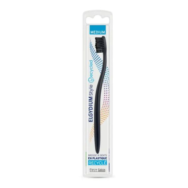 ELGYDIUM STYLE Recycled 1 Brosse à Dents MEDIUM - Plastique 100% Recyclé