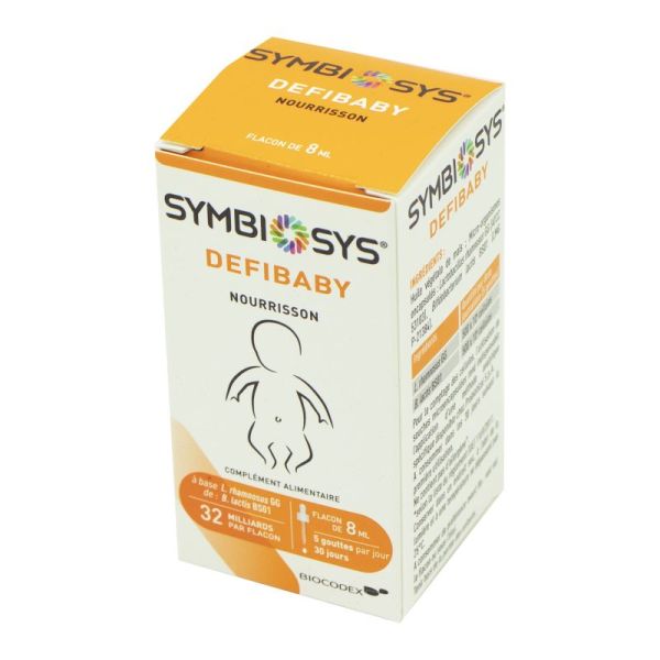 SYMBIOSYS Defibaby 8ml - Microbiote du Nourrisson dès la Naissance - Souches Bactériennes