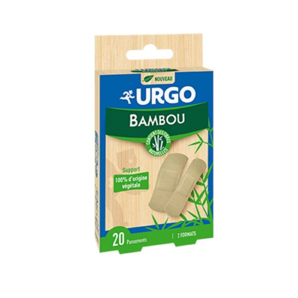 URGO BAMBOU 20 Pansements - 2 Formats - Protection des Plaies Superficielles