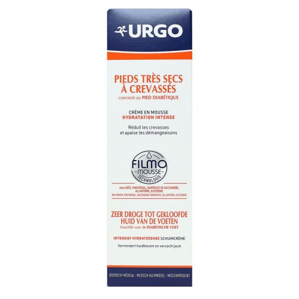 URGO - FILMOMOUSSE - Pieds très secs crevasses mousse hydratation intense  - 125ml