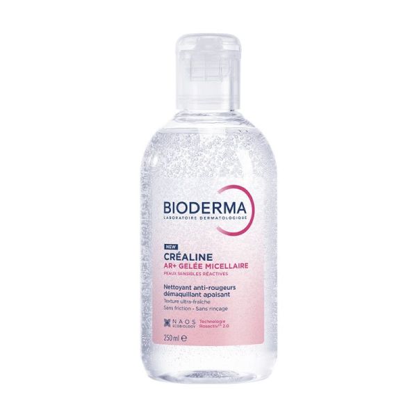 BIODERMA -Créaline AR+Gelée micellaire - Peaux sensibles réactives - Nettoyante anti rougeurs démaquillant apaisant - 250 ml - 3701129812563