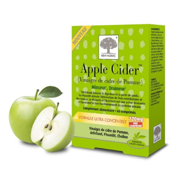 APPLE CIDER 60 Comprimés - Minceur, Draineur - Vinaigre de Cidre de Pomme