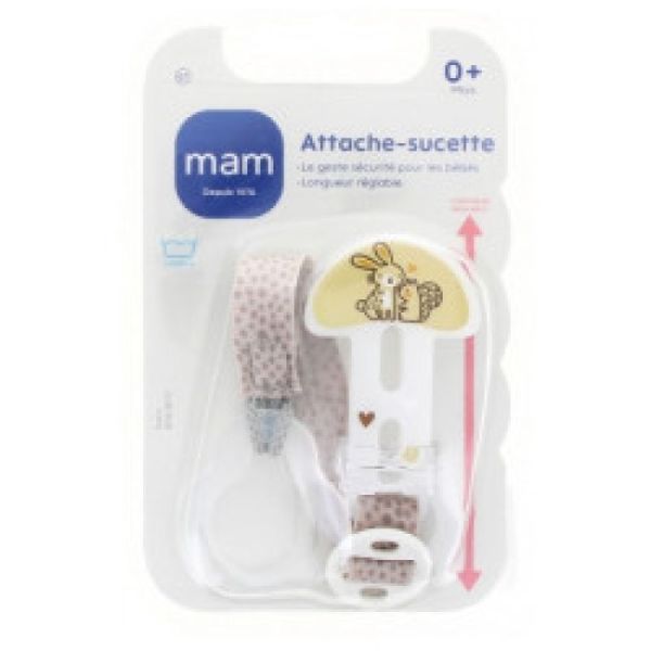 MAM Attache Sucette Décor pour Sucette avec ou sans Anneau  Tous Ages  Référence 61  Bte/1