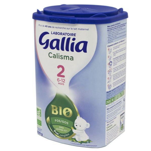 GALLIA CALISMA 2 BIO Bte/800g, Lait en Poudre 2ème Age pour Nourrissons de  6 à 12 mois 3041091478160