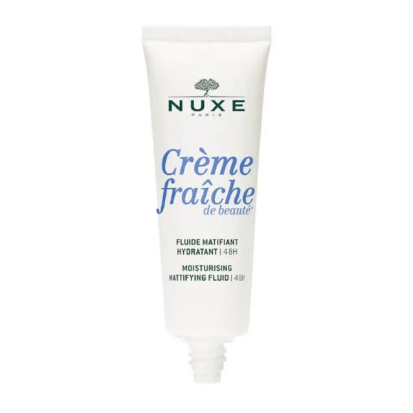 NUXE CREME FRAICHE DE BEAUTE Fluide Matifiant Hydratant 48H 50ml - Peaux Mixtes