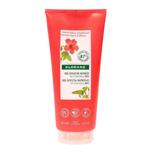 KLORANE-Crème douche nutritive fleur d'hibiscus beurre de Cupuaçu 200ml
