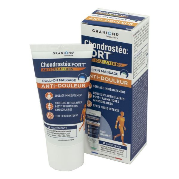 CHONDROSTEO+ Fort Articulations Roll-on 50ml - Effet Froid Intense - Articulations, Muscles