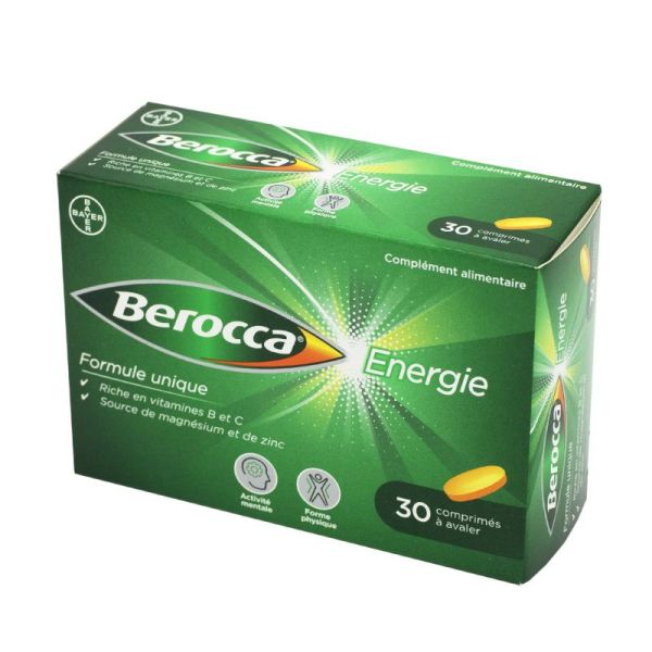 BEROCCA ENERGIE 30 Comprimés à Avaler - Forme Physique, Activité Mentale