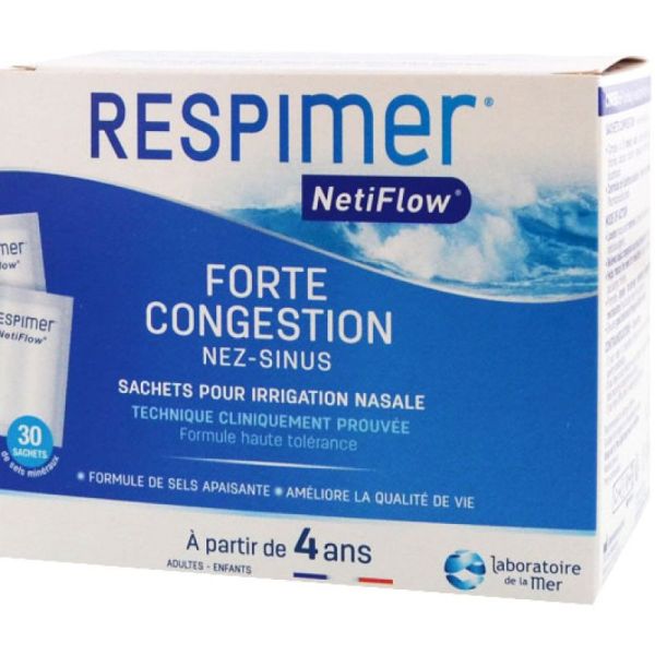 Respimer Kit d'irrigation nasale 30 sachets