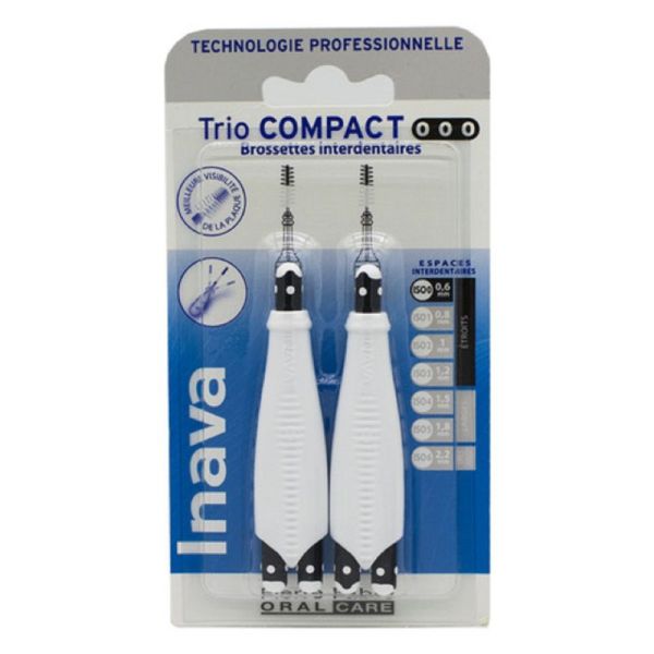 INAVA Brossettes TRIO COMPACT 0 0 0 - 0.6mm ISO0 - 2 Manches + 6 Brossettes