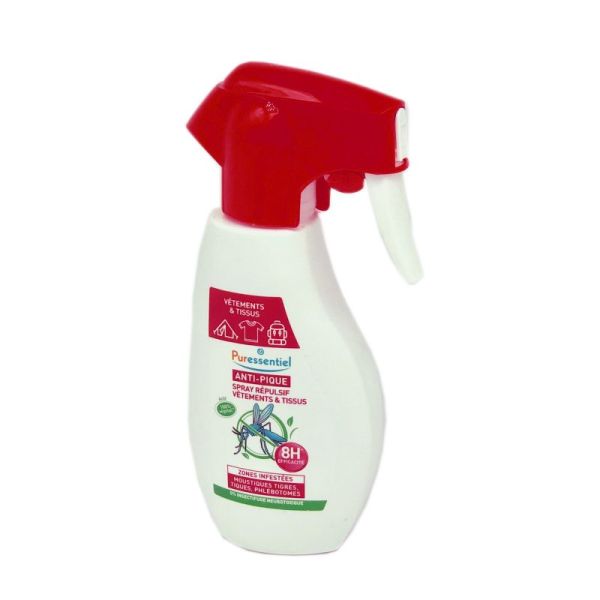 PURESSENTIEL ANTI-PIQUE Spray Répulsif Anti Moustiques Vêtements et Tissus - 150ml