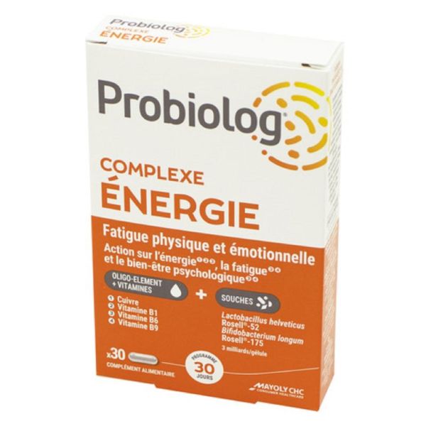 PROBIOLOG COMPLEXE ENERGIE 30 Gélules - Fatigue Physique et Emotionnelle
