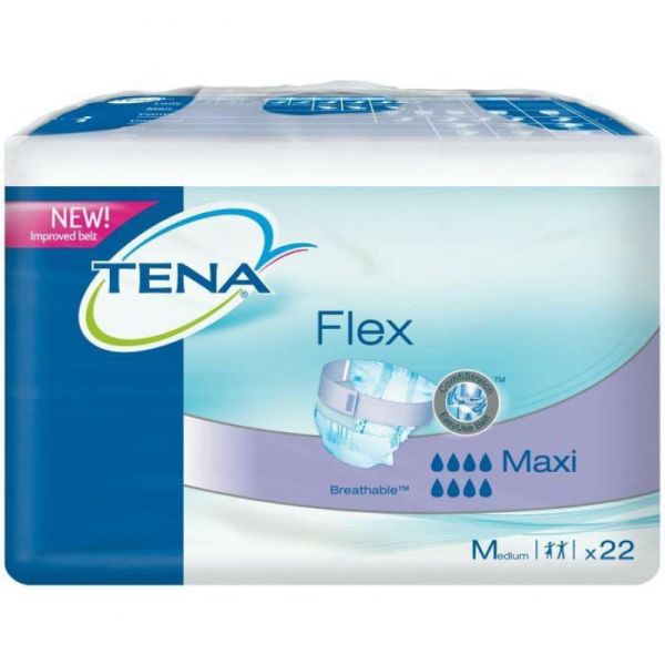 TENA FLEX Maxi M Medium Hanches de 71 à 102 cm - Change Complet avec Ceinture pour Fuites Urinaires