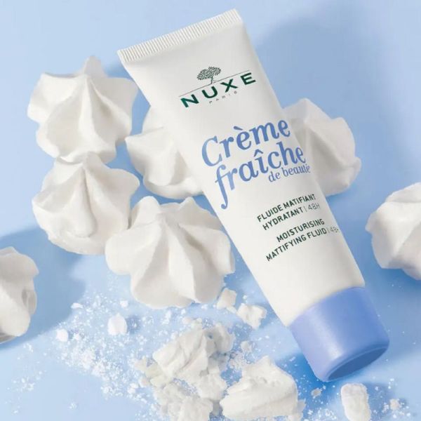 NUXE CREME FRAICHE DE BEAUTE Fluide Matifiant Hydratant 48H 50ml - Peaux Mixtes