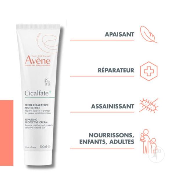 AVENE CICALFATE+ Crème Réparatrice Protectrice 40ml Visage, Corps - Peaux Sensibles Irritées