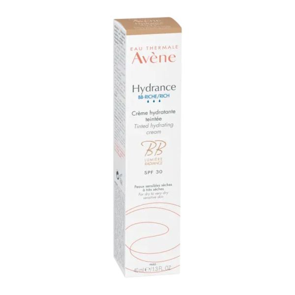 AVENE HYDRANCE BB Riche - Emulsion Hydratante Teintée SPF30 40ml, Peaux Sensibles Sèches très Sèches