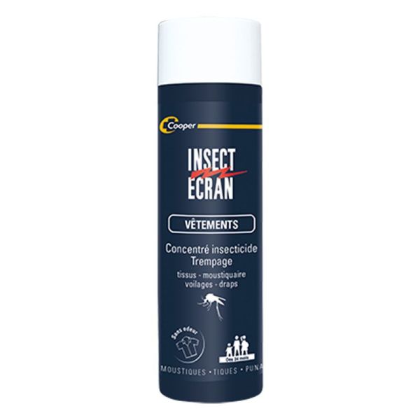 INSECT ECRAN Vêtement Trempage 200ml - Concentré Insecticide pour Trempage (Tissus, Moustiquaires...)