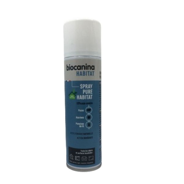 BIOCANINA PURE HABITAT Spray Antiparasitaire 200ml - Puces, Acariens, Punaises de Lit