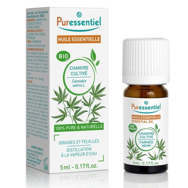 PURESSENTIEL - Huile Essentielle Chanvre cultivé BIO - 5 ml