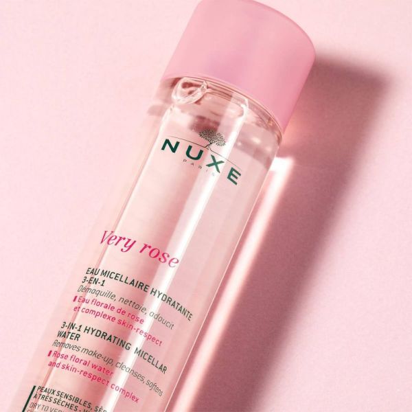 NUXE VERY ROSE Eau Micellaire Hydratante 3 en 1 200ml - Peaux Sensibles Sèches à très Sèches