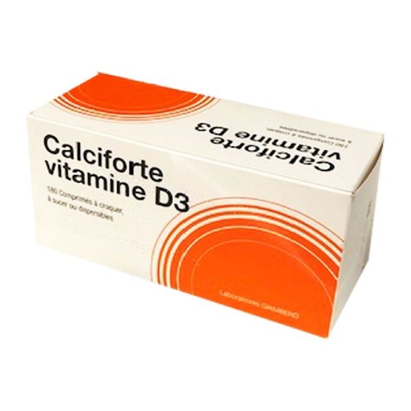 Calciforte Vitamine D3, 180 comprimés à croquer