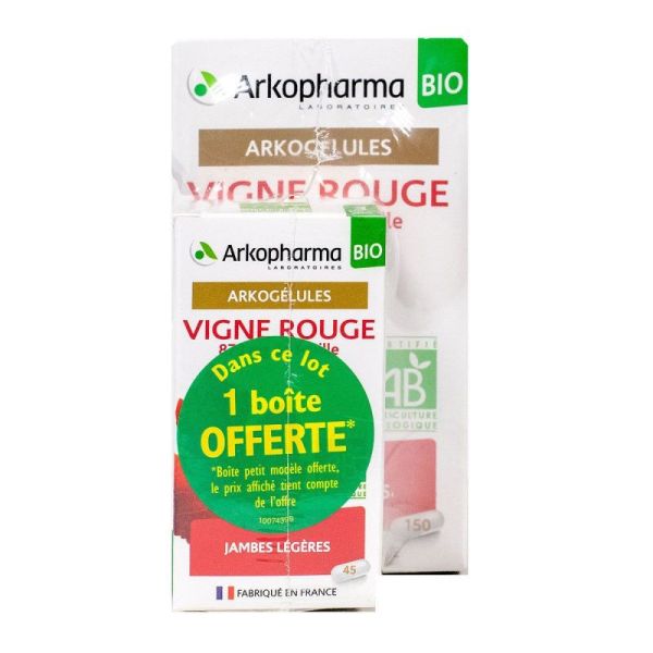 Arkogélules vigne rouge bio jambes légères 150+45 gélules