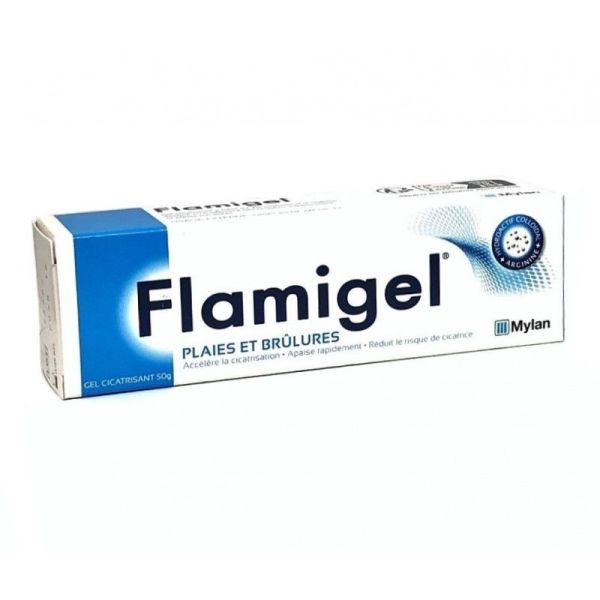 FLAMIGEL Gel Cicatrisant pour Brûlures Superficielles, Petites Coupures, Plaies Mineures, Coups de Soleil