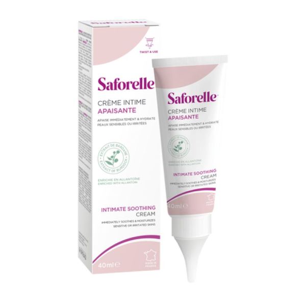 SAFORELLE Crème Apaisante Intime 100ml - Apaise Immédiatement les Irritations Intimes - Bardane