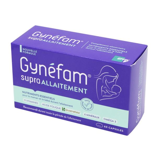 GYNEFAM Supra Allaitement 60 Capsules - Complément Alimentaire, Complexe Quatrefolic