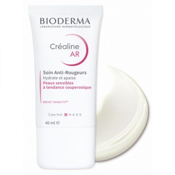 BIODERMA Créaline AR Anti Rougeurs 40ml - Soin pour Peaux Sensibles à Tendance Couperosique