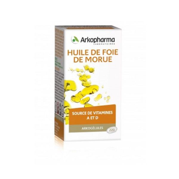 ARKOGELULES Huile de Foie de Morue 400 mg (Vit.A et D) - Bte/220 capsules