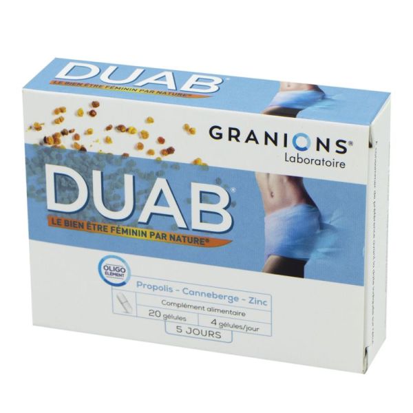 DUAB 20 Gélules - Complément Alimentaire Contribuant au Fonctionnement Normal du Système Immunitaire