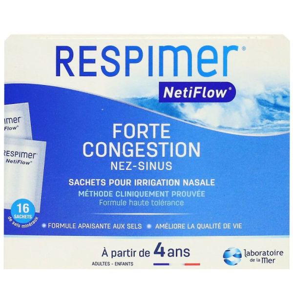 Respimer Forte décongestion nez sinus dès 4 ans 16 sachets