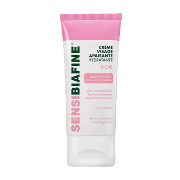 SENSIBIAFINE RICHE Crème Visage Apaisante Hydratante 50ml - Peaux Sèches à très Sèches