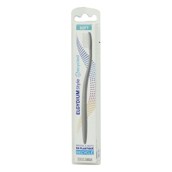 ELGYDIUM STYLE Recycled 1 Brosse à Dents SOFT - Plastique 100% Recyclé