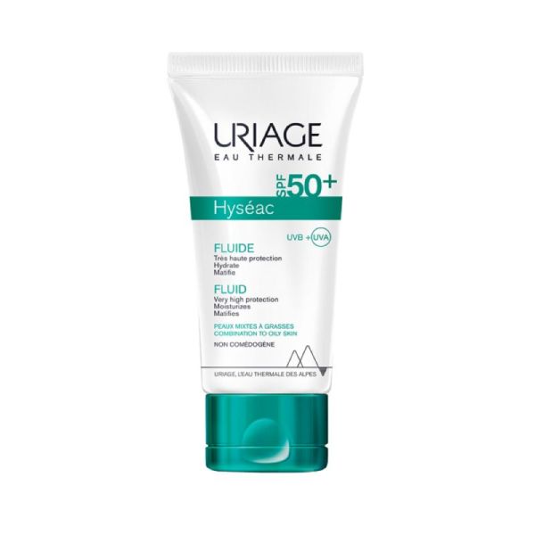 URIAGE Hyséac Fluide SPF50+ Très Haute Protection 50ml - Peaux Mixtes à Grasses