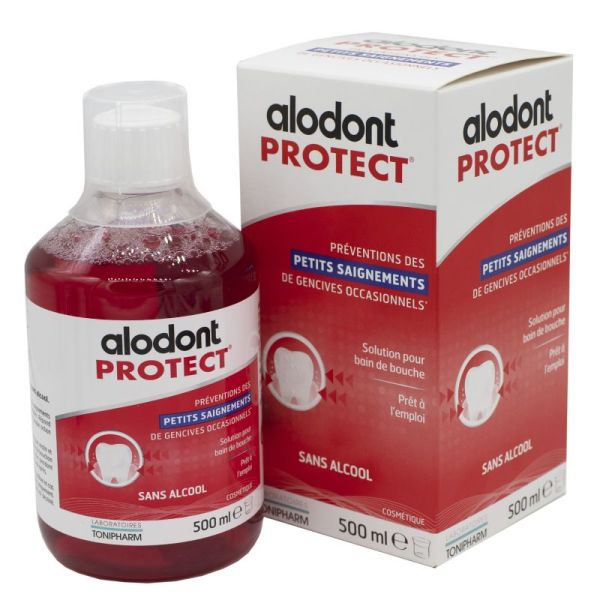 ALODONT PROTECT Bain de Bouche 500ml - Prévention des Petits Saignements de Gencives Occasionnels