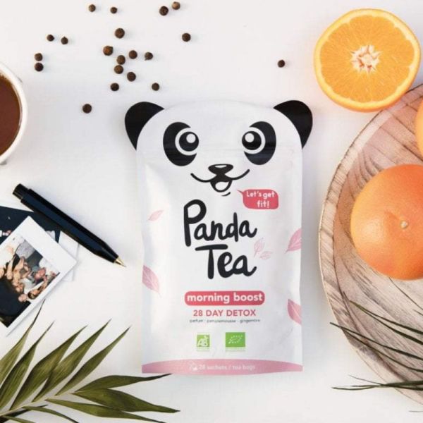 PANDA TEA MORNING BOOST 28 Sachets - Booster d' Energie - Pamplemousse Gingembre