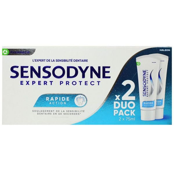 Sensodyne Expert Protect dentifrice Rapide Action 2x75ml