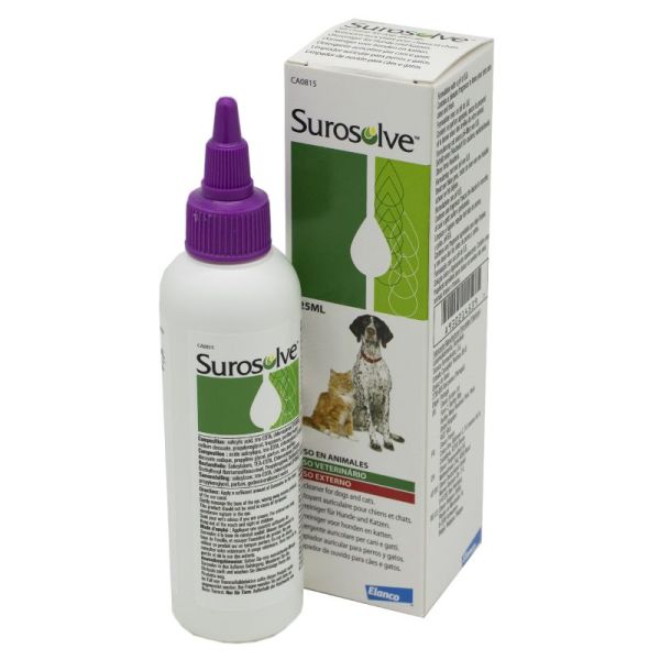 SUROSOLVE 125ml - Nettoyant Auriculaire pour Chiens et Chats