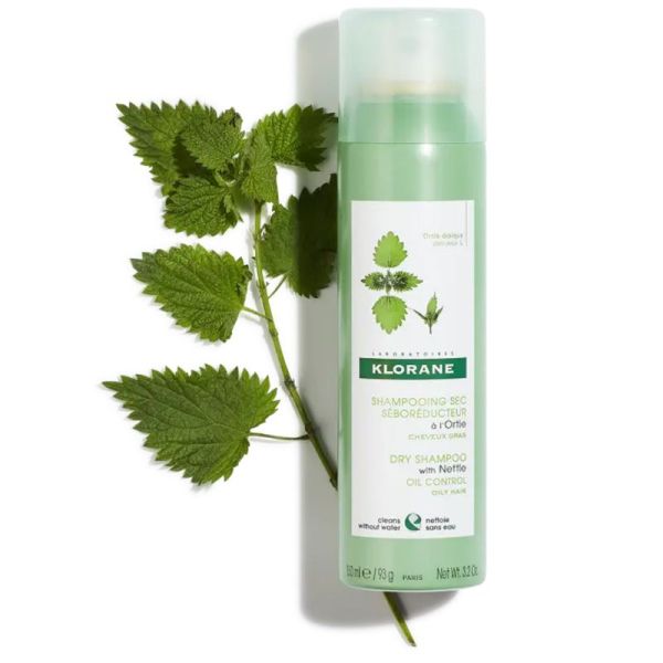 KLORANE SHAMPOOING SEC à l' Ortie - Séborégulateur - Cheveux gras - Spray/150ml - 3282770208702