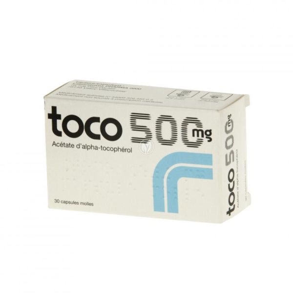 Toco 500 mg, 30 capsules molles