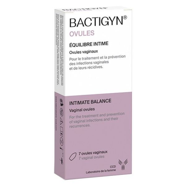 CCD Laboratoire de la femme - BACTIGYN Ovules, équilibre intime - Bte/7ovules vaginaux