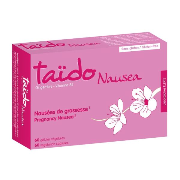 TAIDO NAUSEA 60 Gélules Végétales - Nausées et Vomissements de Grossesse, Mal des Transports