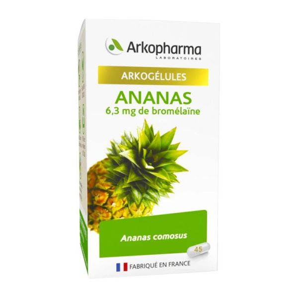 ARKOGELULES Ananas 6.3 mg de Bromélaïne - Bte/45