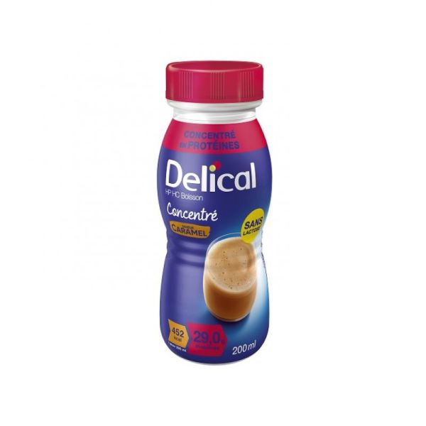 DELICAL CONCENTRE Caramel 4x 200ml - Boisson HP/HC - Dénutrition