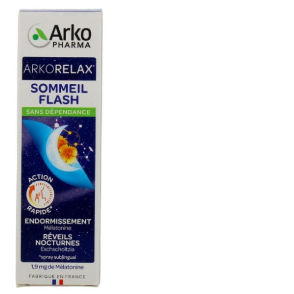 ARKORELAX SOMMEIL FLASH Spray Sublingual 20ml - 1.9mg Mélatonine - Action Rapide
