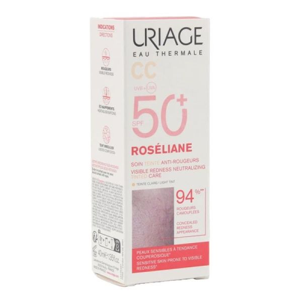 Roséliane CC crème soin teinté anti-rougeurs SPF50+ 40ml