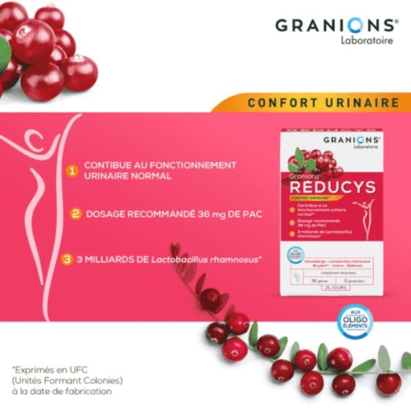 GRANIONS REDUCYS 30 Gélules - Confort Urinaire